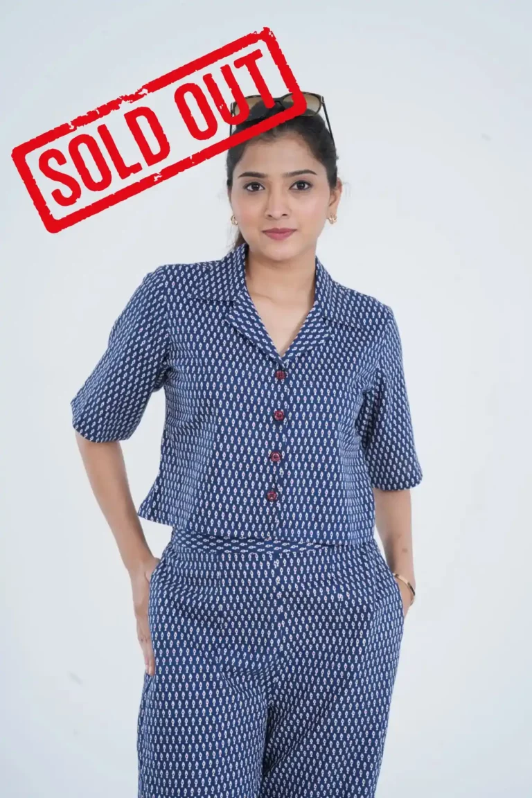 Indigo charm co ord set SOLD OUT