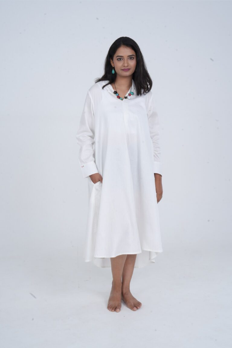 cotton long shirt dress 1