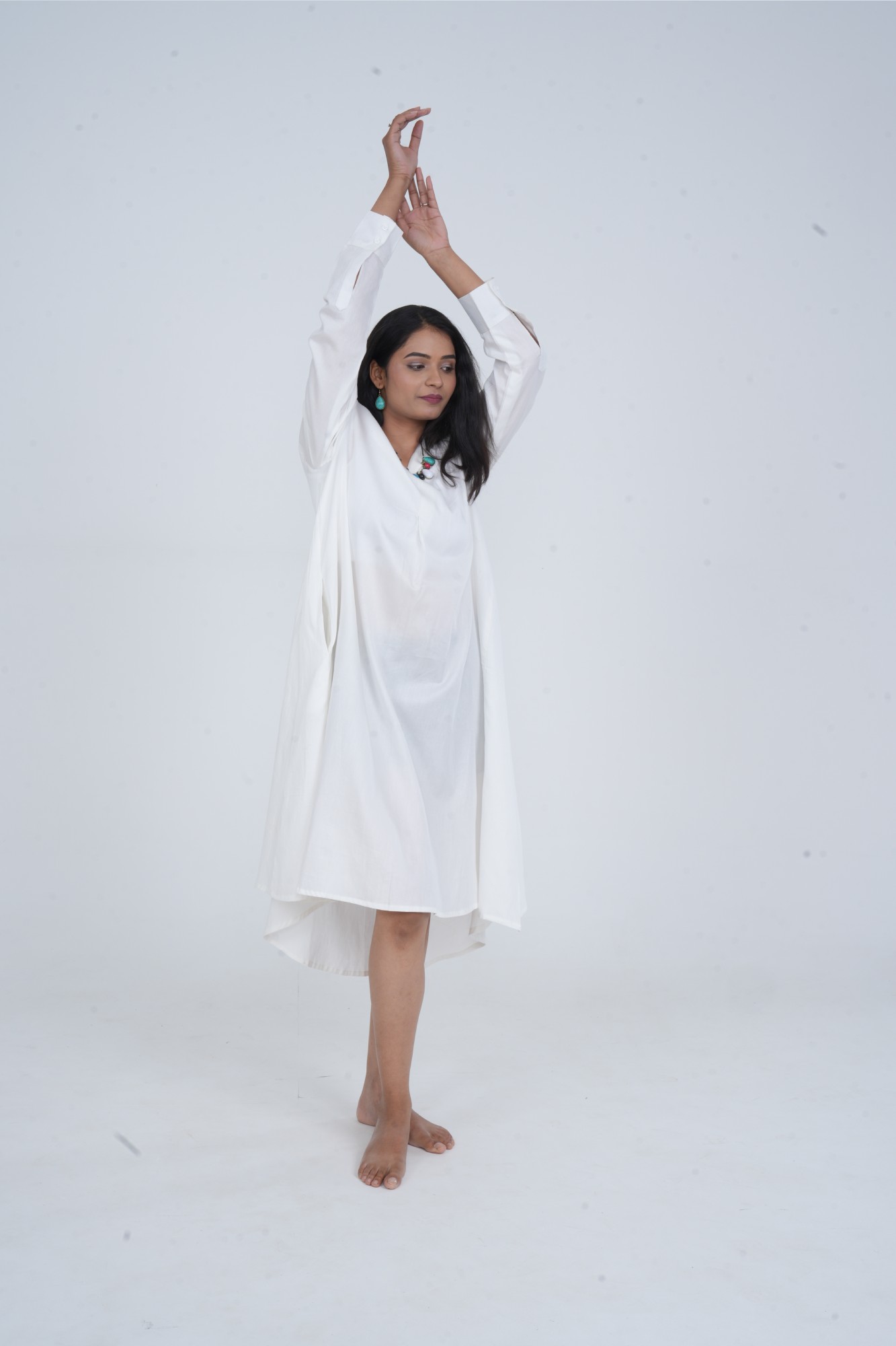 cotton long shirt dress 2