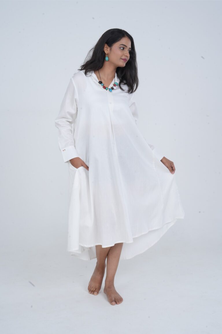 cotton long shirt dress 3