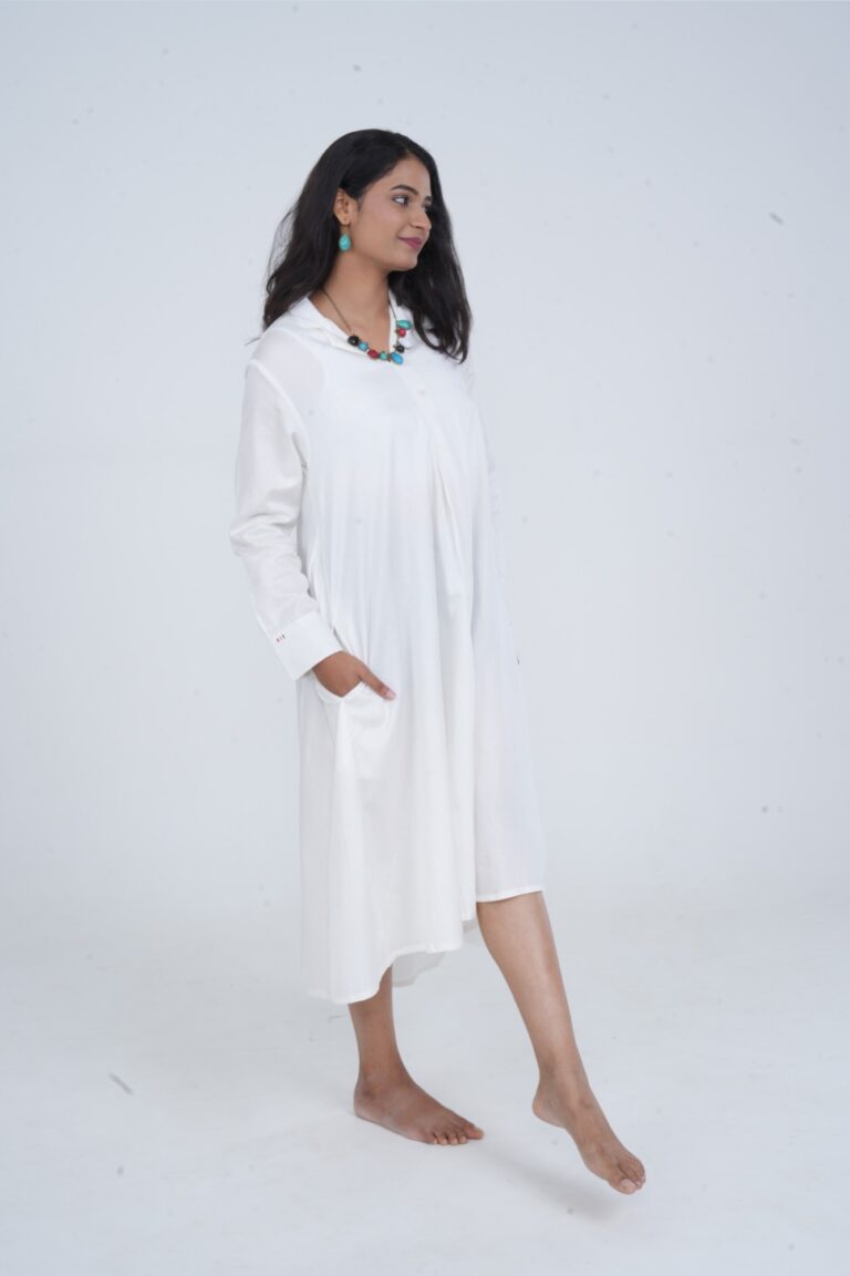cotton long shirt dress 4